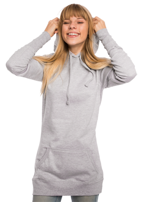 Hoodie-kjole tryk - Design din egen T-shirt